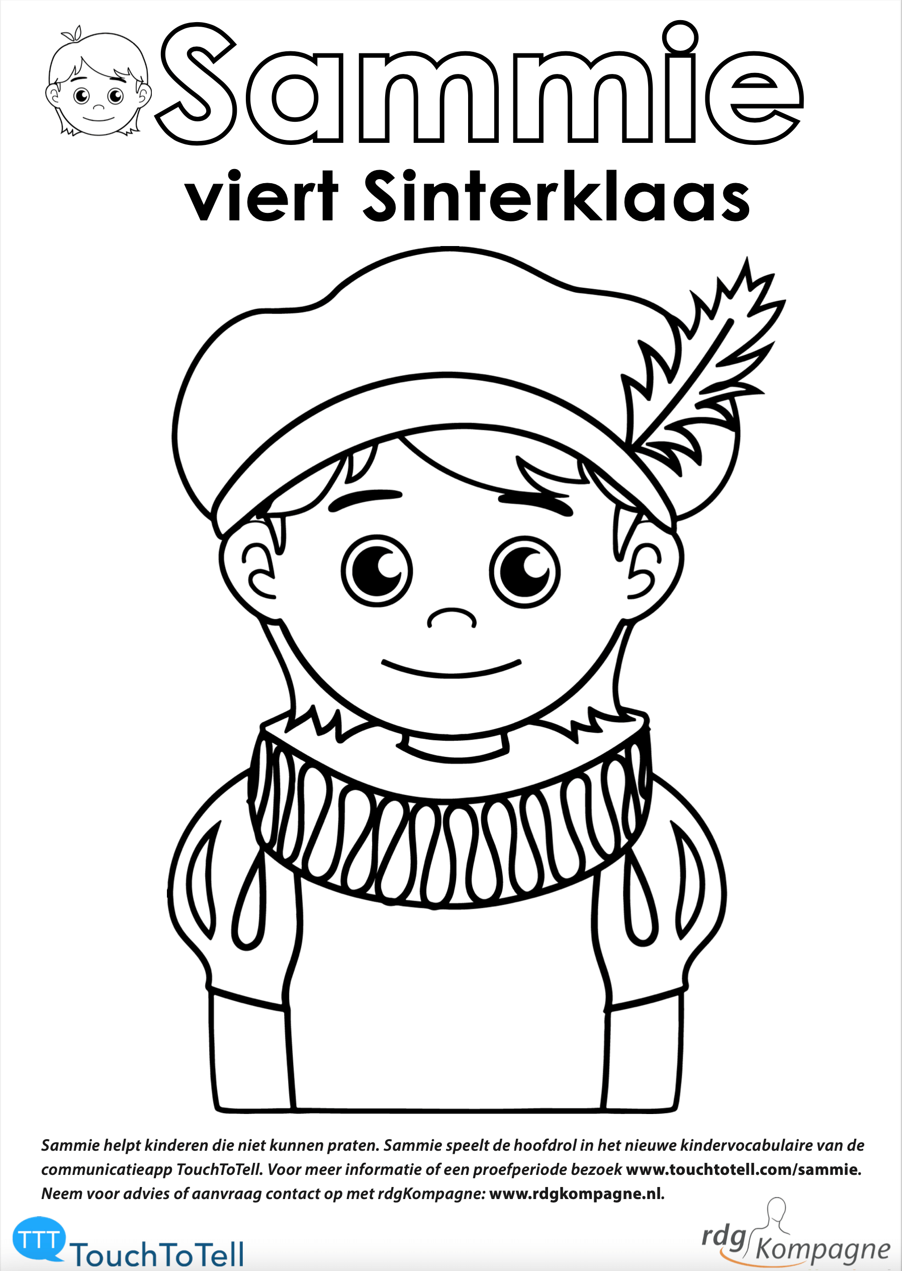 climax gans Sneeuwwitje Kleurplaten Sammie: Sinterklaas en Piet - TouchToTell